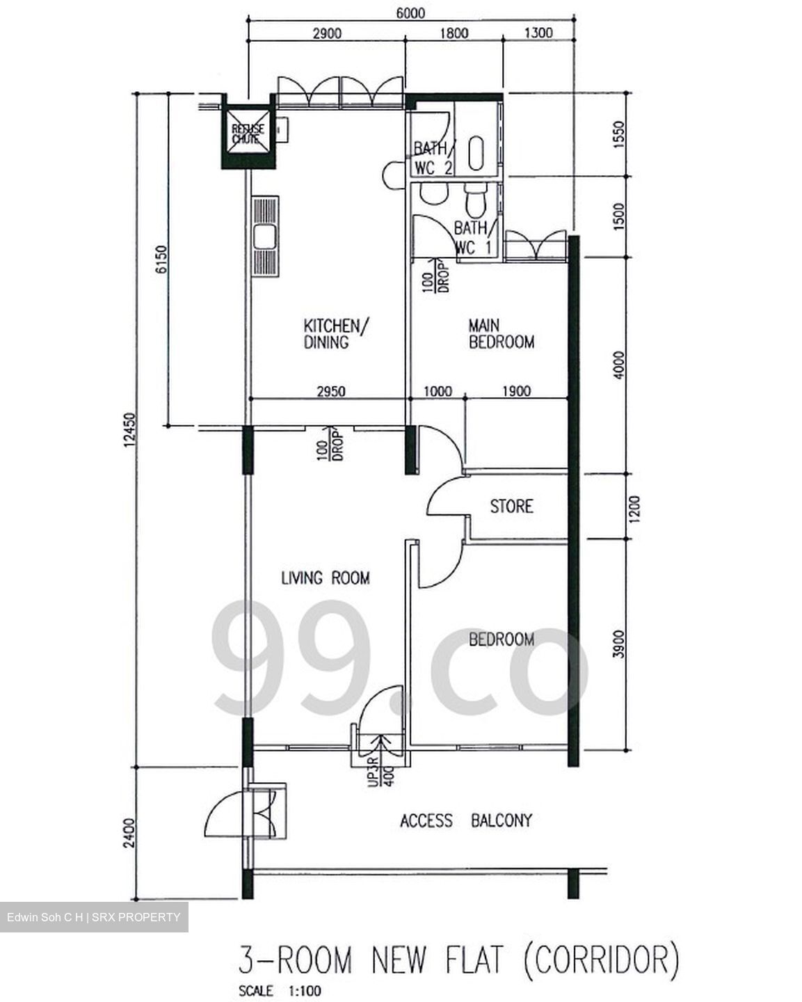 Blk 728 Clementi West Street 2 (Clementi), HDB 3 Rooms #618319391